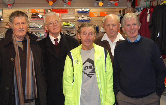Ron Hill pictured with Liam O\'Leary, Pat Buckley, Fergus O\'Donovan and John Buckley. Picture: John Walshe
