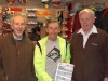 Ron Hill pictured with St Finbarr\'s AC stalwarts Flor O\'Leary and Fergus O\'Donovan. Picture: John Walshe
